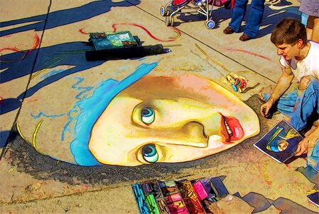 Street art drawing