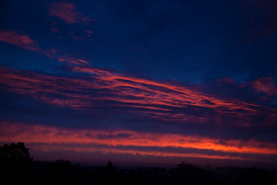 Twilight landscape clouds