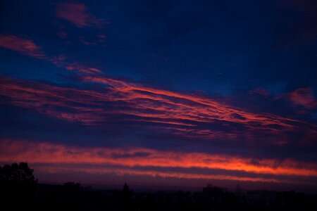 Twilight landscape clouds photo
