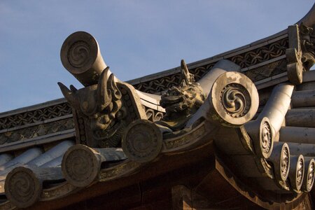 Kyoto nara ridge-end tile