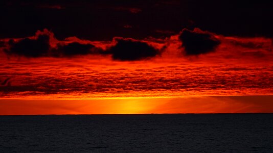 Sunset at sea ocean sunset twilight photo