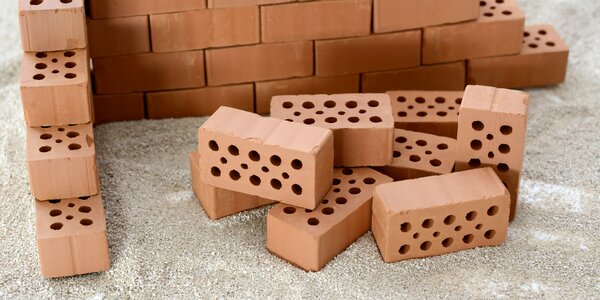 Construction work brick sound