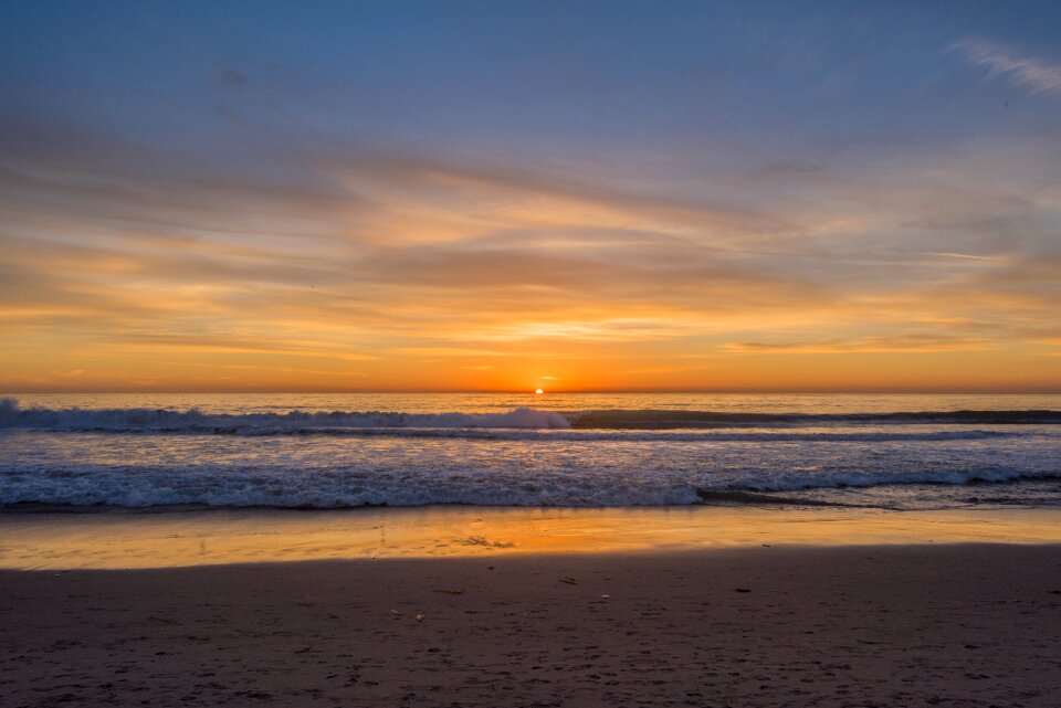 Dusk beach sky