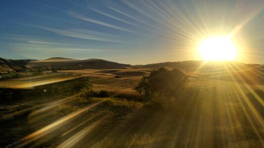 Rays hills background