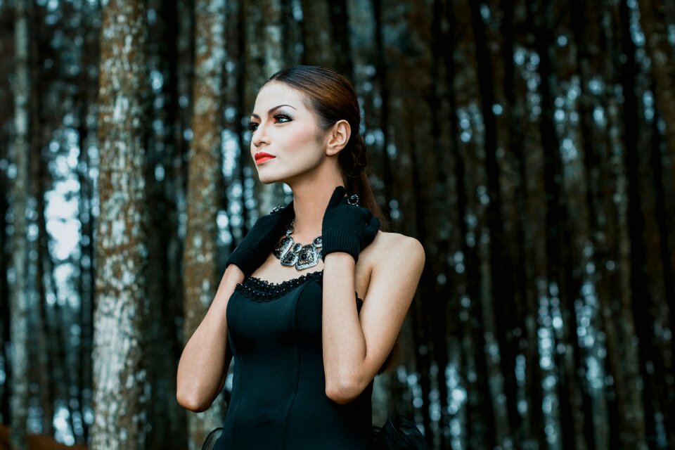 Beautiful woman fashion portrait