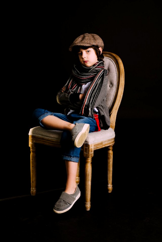 Fashion portrait boy model
