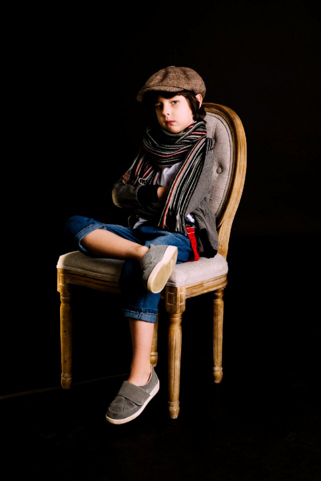 Fashion portrait boy model photo