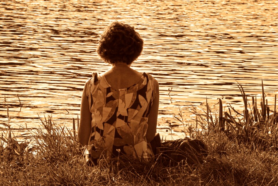 Alone solitary sitting
