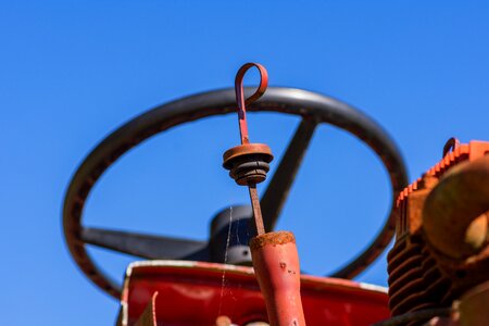 Lawn mower vehicle old photo