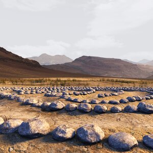 Accessible floor maze stone labyrinth