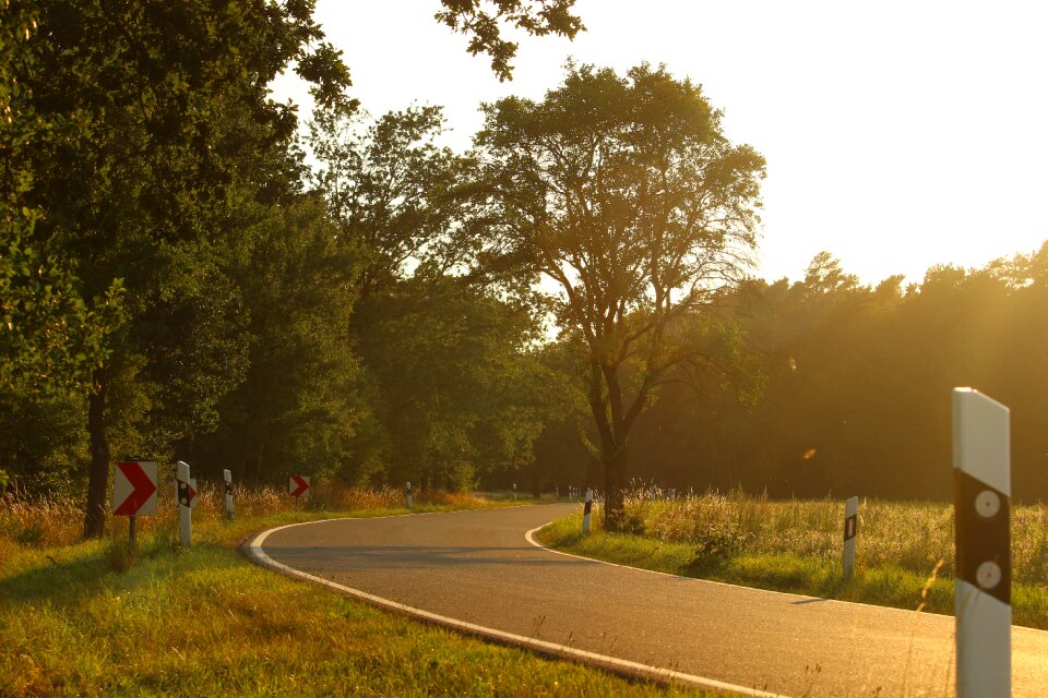 Summer asphalt route