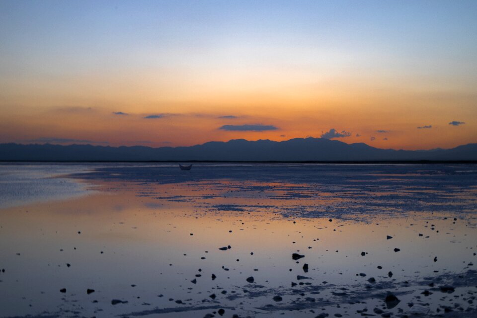 Evening nature water