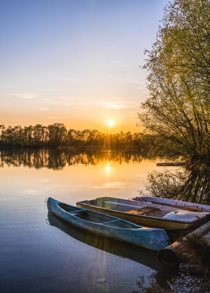 Beautiful lonely sunset