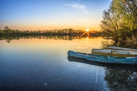 Beautiful lonely sunset photo