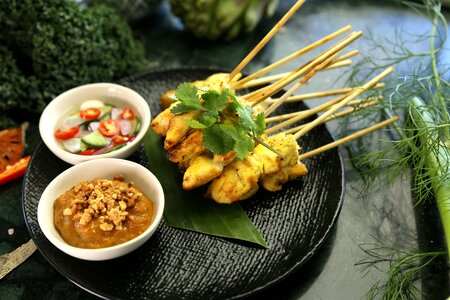 Peanut sauce thai food thai snack
