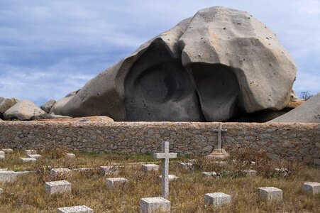 Cemetery graves cross