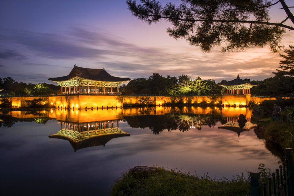 Old palace pond reflection