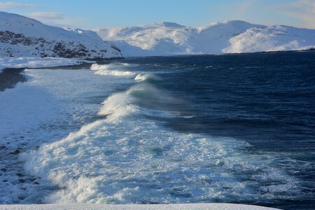 Cold winter beach