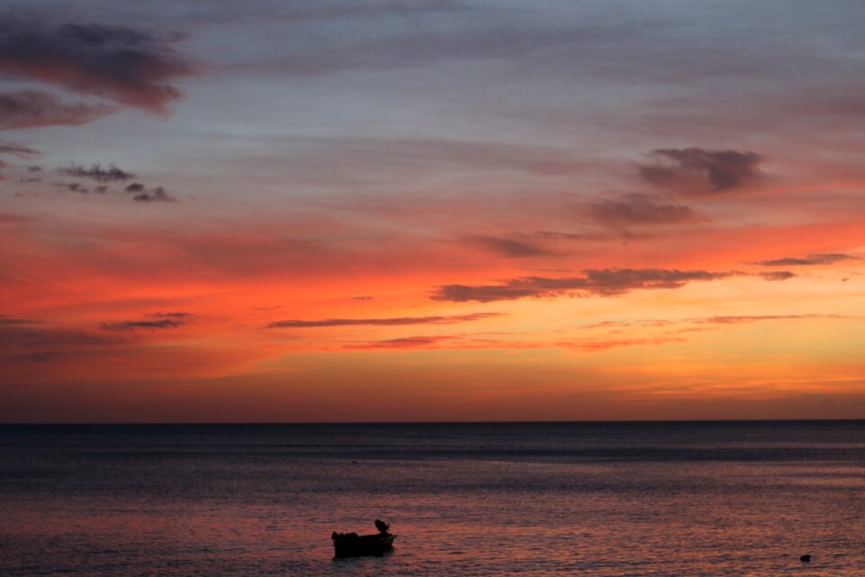 Reflection evening horizon
