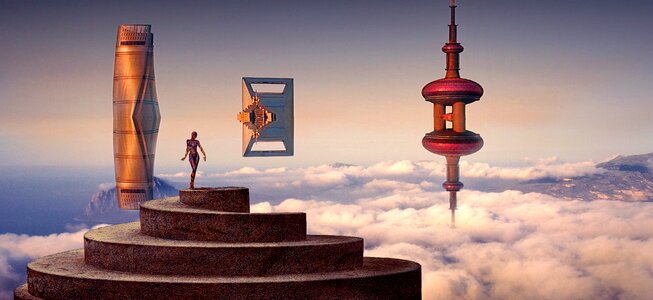 Surreal photomontage forward