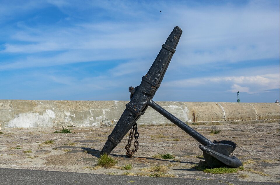 Anchor by the sea baltic sea