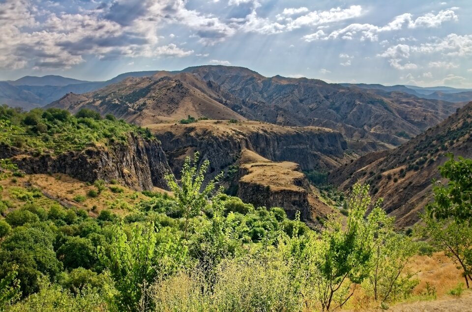 Mountains landscape azat river