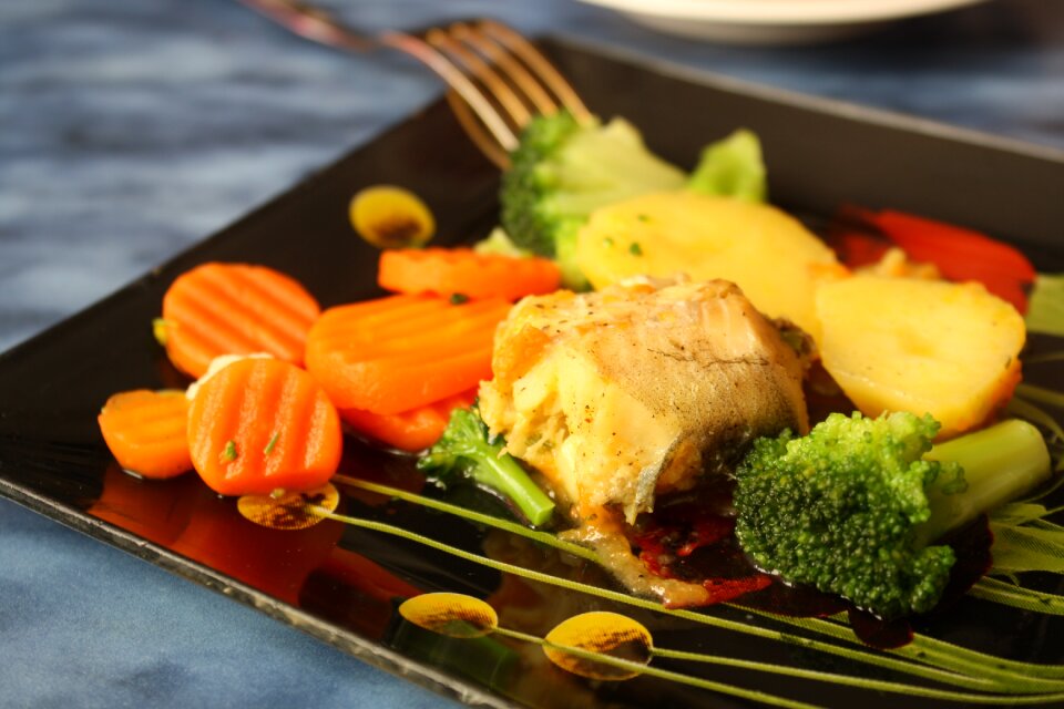 Vitamins vegetables plate