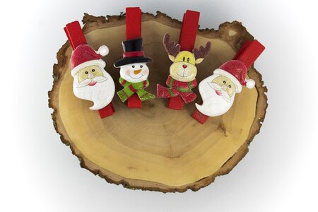 Reindeer christmas ornaments wooden disc