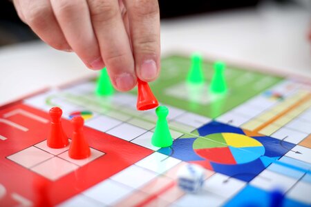 Red ludo dice
