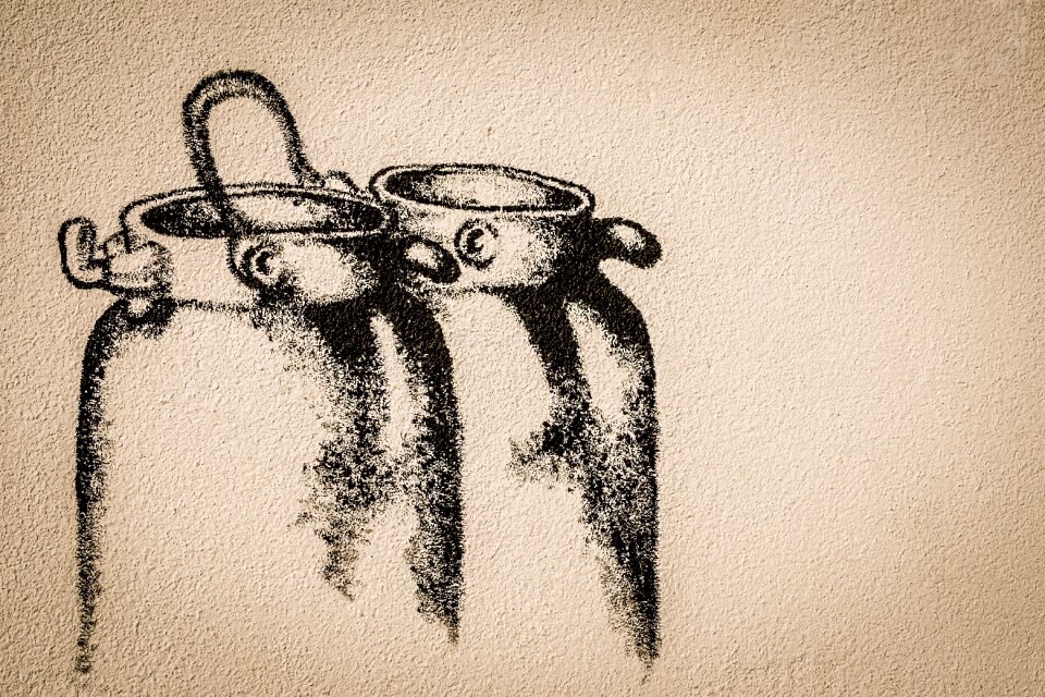 Milk vessel painting