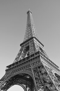 Black and white photo architecture metal three floors