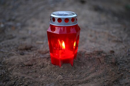 Evening candle illuminated