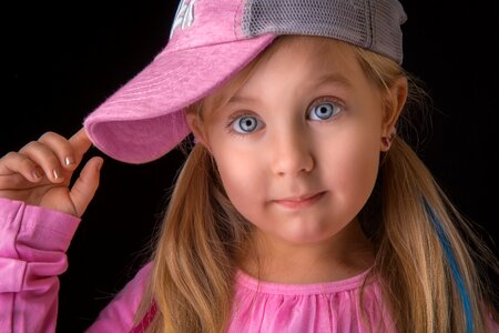Pink blond eyes