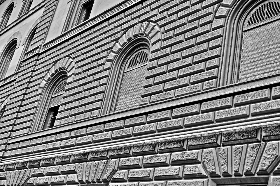 Facade material pattern