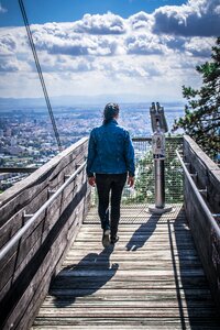 View blue landscape