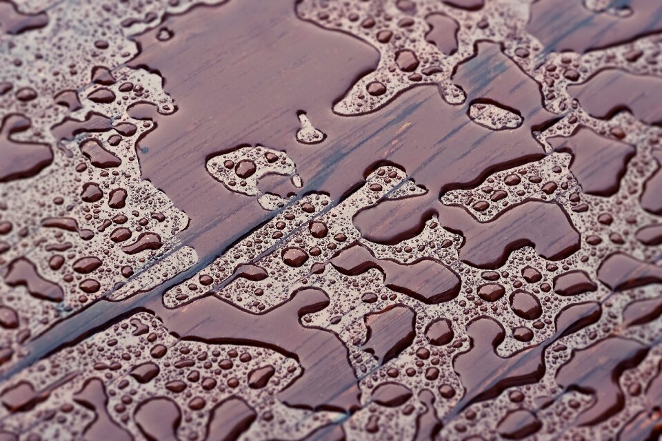Close up liquid wet