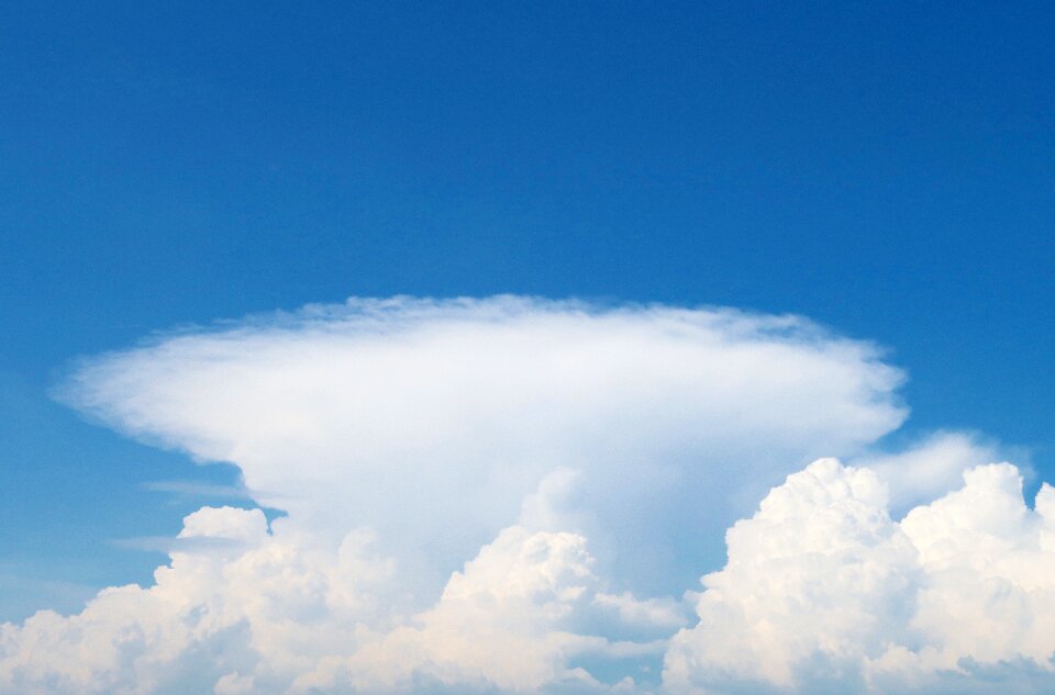 Cumulus clouds summer blue