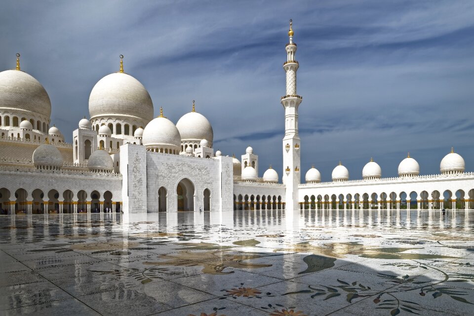 Sheikh zayed grand mosque minaret architecture photo