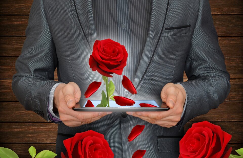 Flowers man petals