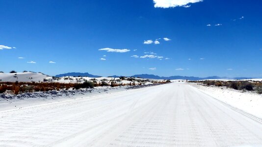 Gypsum sand dune photo