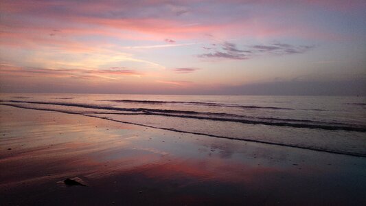 Beach water abendstimmung photo