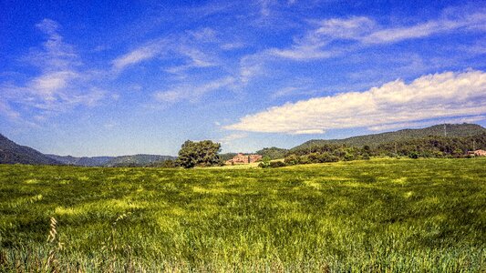 Sky field rural landscape