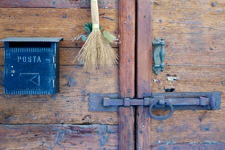 Old metal handle iron fog photo