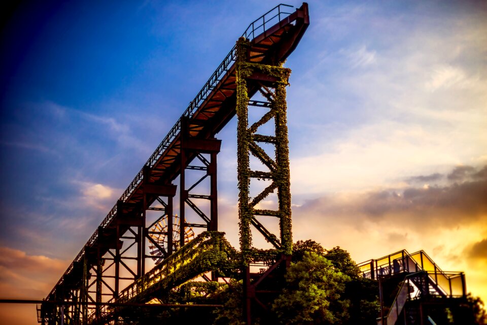 Colourful industry crane