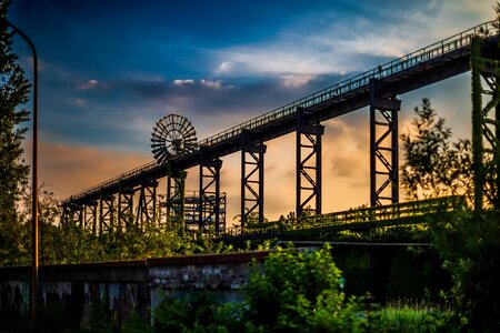 Colourful industry crane photo