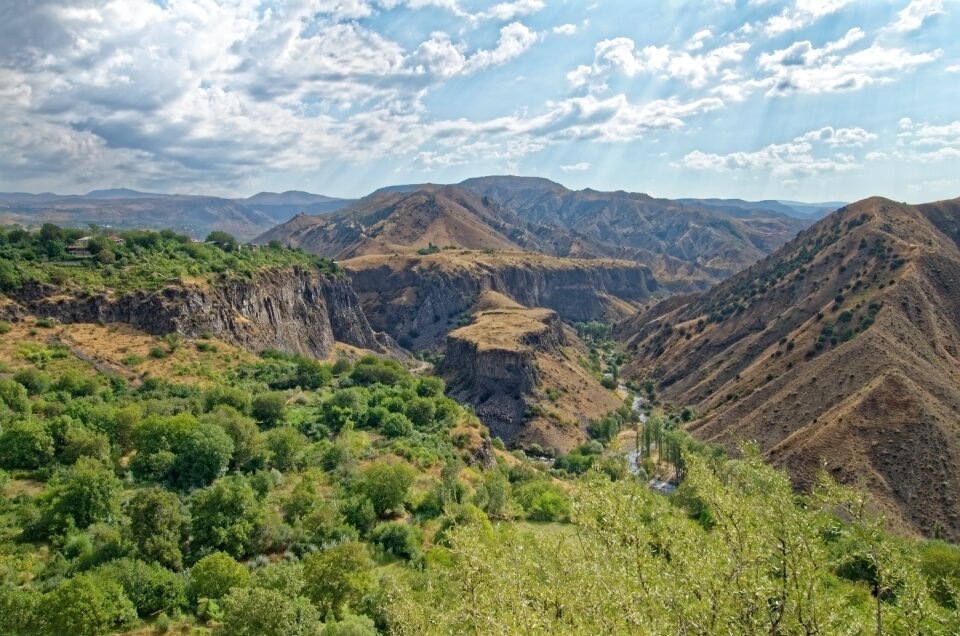 Mountains landscape azat river