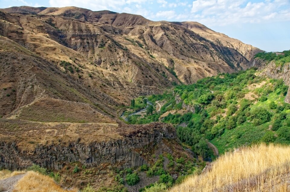 Mountains landscape azat river
