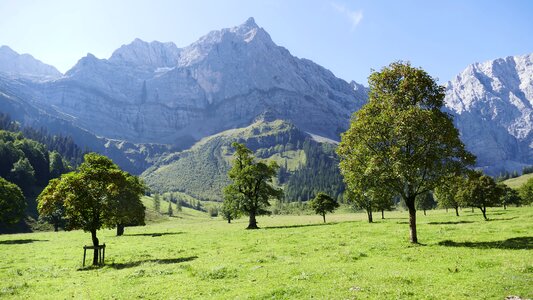 Landscape alpine sky