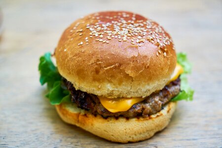 Cheeseburger meat barbecue photo