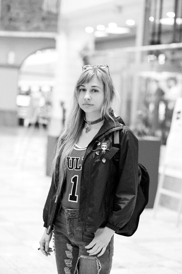 Woman street portrait